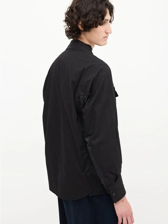 Sacai Black Button-Front Lightweight Shirt Jacket - Picture 4 of 8